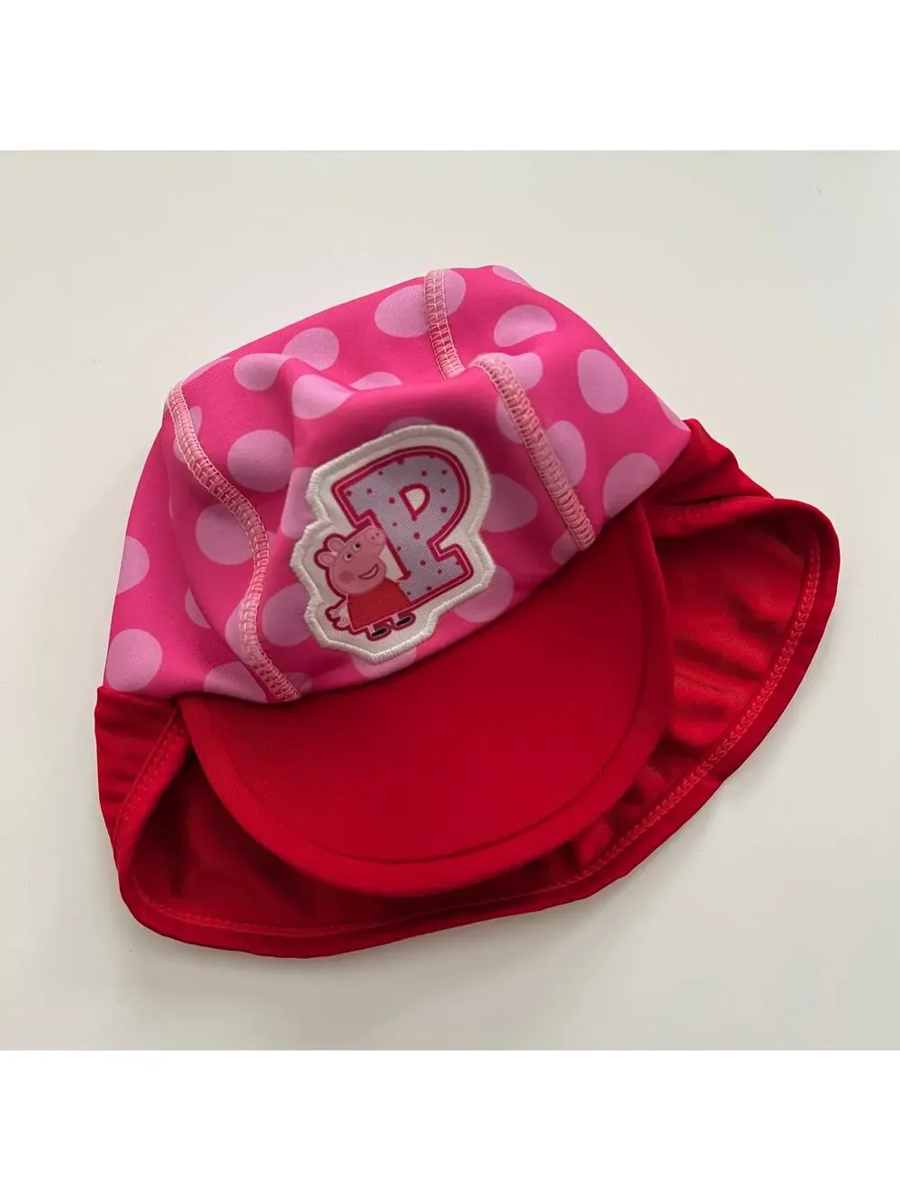 Peppa Pig Toddler Swim Sun Hat red pink polka dot